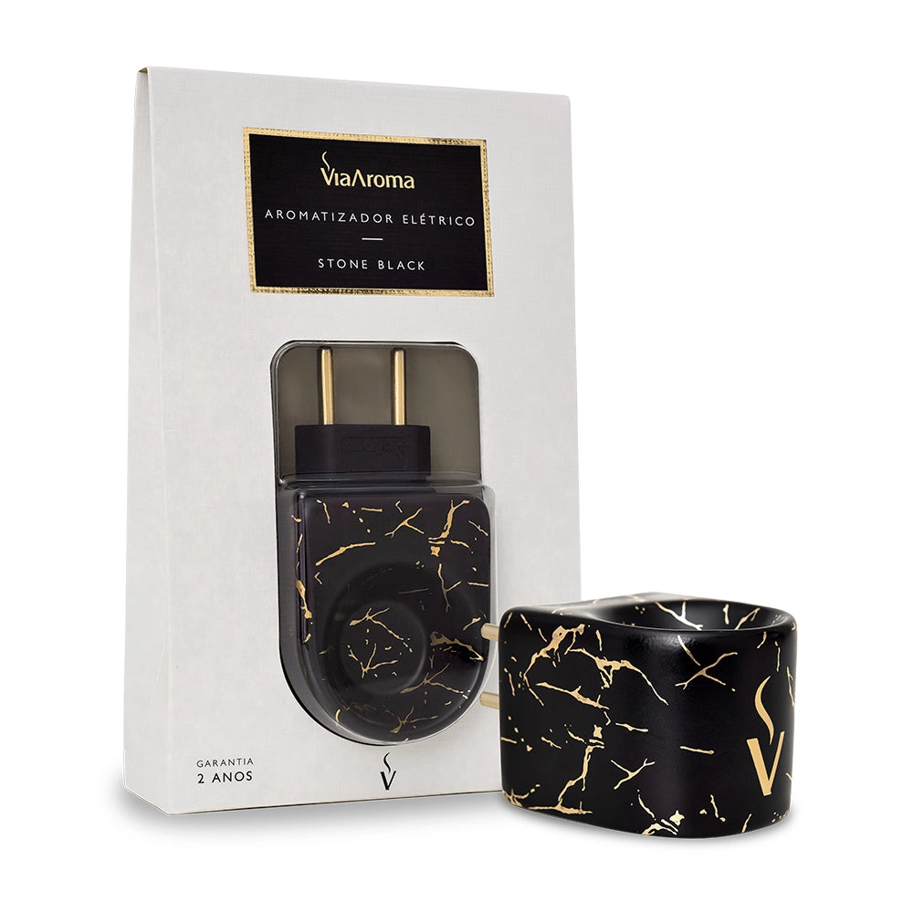 Aromatizador Stone Black - Porcelana - Via Aroma