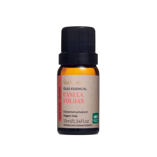 Óleo Essencial de Canela Folhas - Via Aroma - Frasco com 10ml