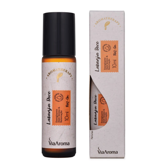 Roll-On Com Óleo Essencial de Laranja Doce - Via Aroma - Frasco com 10ml