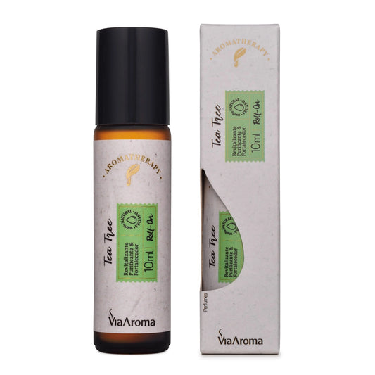 Roll-On Com Óleo Essencial de Tea Tree - Via Aroma - Frasco com 10ml