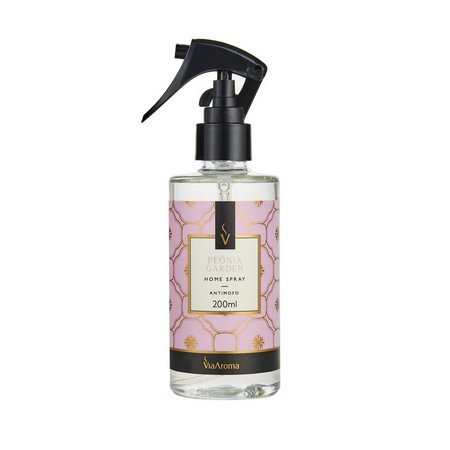 Home Spray Peônia Garden - Via Aroma - Frasco com 200ml - Mundo dos Óleos