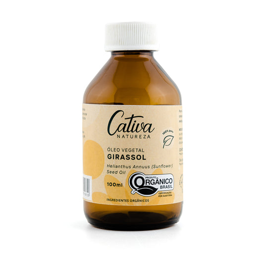 Óleo Vegetal de Girassol - Cativa - Frasco com 100ml - Mundo dos Óleos