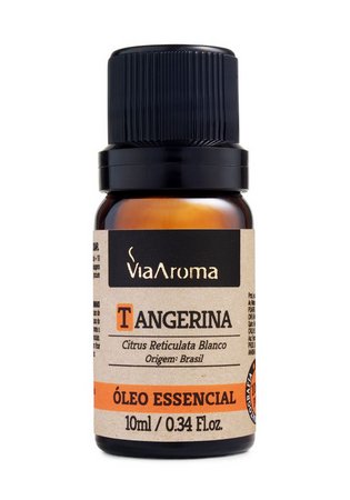 Óleo Essencial de Tangerina - Via Aroma - Frasco com 10ml - Mundo dos Óleos