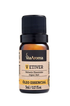 Óleo Essencial de Vetiver - Via Aroma - Frasco com 5ml - Mundo dos Óleos