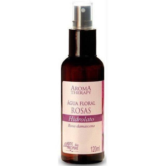 Água Floral / Hidrolato de Rosas - Arte dos Aromas - Frasco com 120ml - Mundo dos Óleos