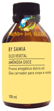 Óleo Vegetal de Amêndoa Doce - By Samia - Frasco com 100ml - Mundo dos Óleos