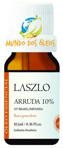 Óleo Essencial de Arruda 10% (Diluída) - Laszlo - Frasco com 10ml - Mundo dos Óleos