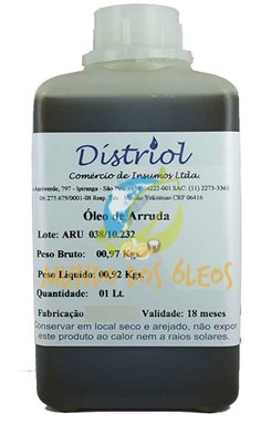 Óleo de Arruda - Distriol - Frasco com 1 Litro - Mundo dos Óleos