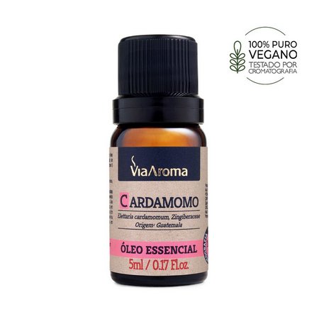 Óleo Essencial de Cardamomo - Via Aroma - Frasco com 5ml - Mundo dos Óleos