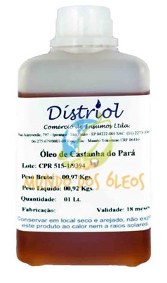 Óleo de Castanha do Para - Distriol - Frasco com 1 Litro - Mundo dos Óleos