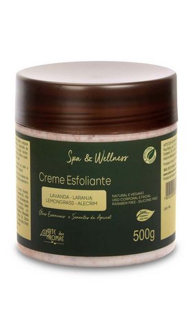 Creme Esfoliante Apricot com Óleos Essenciais - Arte dos Aromas - Frasco com 500ml - Mundo dos Óleos