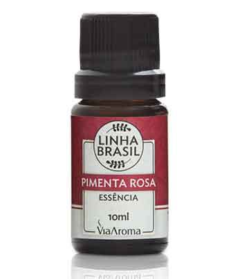 Essência de Pimenta Rosa - Via Aroma - Frasco com 10ml - Mundo dos Óleos