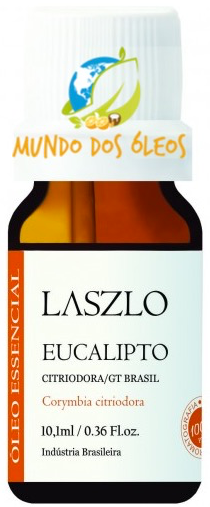 Óleo Essencial de Eucalipto Citriodora (Orgânico) - Laszlo - Frasco com 10ml - Mundo dos Óleos