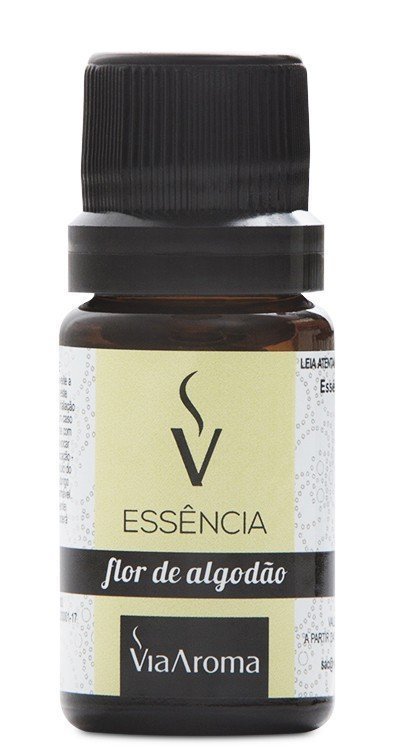 Essência de Flor de Algodão - Via Aroma - Frasco com 10ml - Mundo dos Óleos