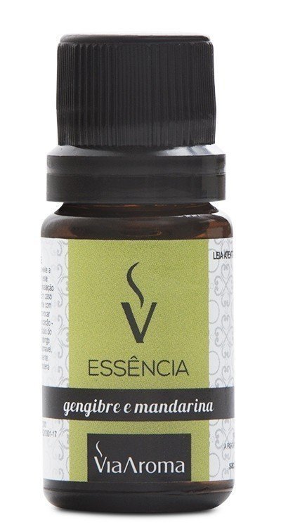 Essência de Gengibre e Mandarina - Via Aroma - Frasco com 10ml - Mundo dos Óleos