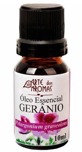 Óleo Essencial de Gerânio - Arte dos Aromas - Frasco com 10ml - Mundo dos Óleos