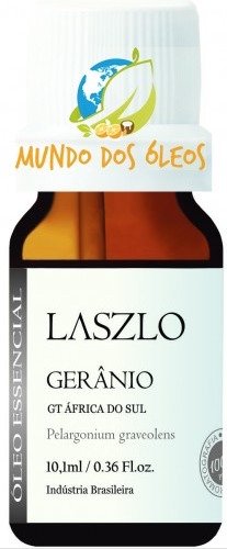 Óleo Essencial de Gerânio Gt África do Sul - Laszlo - Frasco com 10ml - Mundo dos Óleos