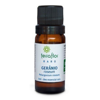 Óleo Essencial de Gerânio Roseum - Terra Flor - Frasco com 5ml - Mundo dos Óleos