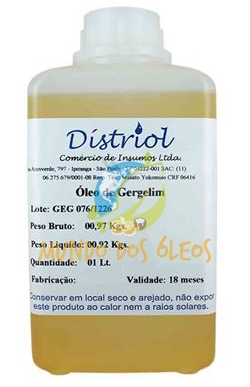 Óleo de Gergelim - Distriol - Frasco com 1 Litro - Mundo dos Óleos