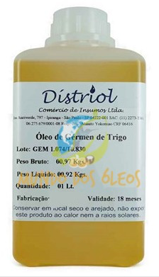 Óleo de Germen de Trigo - Distriol - Frasco com 1 Litro - Mundo dos Óleos