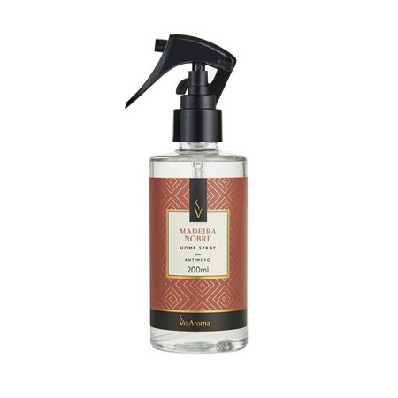 Home Spray Madeira Nobre - Via Aroma - Frasco com 200ml - Mundo dos Óleos