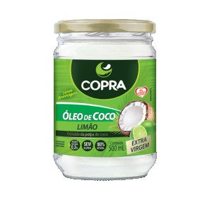 Óleo de Coco Extra Virgem Sabor Limão - Copra - Frasco com 500ml - Mundo dos Óleos