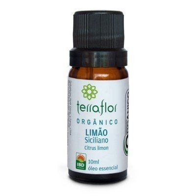 Óleo Essencial de Limão Siciliano Orgânico - Terra Flor - Frasco com 10ml - Mundo dos Óleos