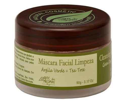 Máscara Facial Limpeza Argila Verde - Arte dos Aromas - Frasco com 90g - Mundo dos Óleos