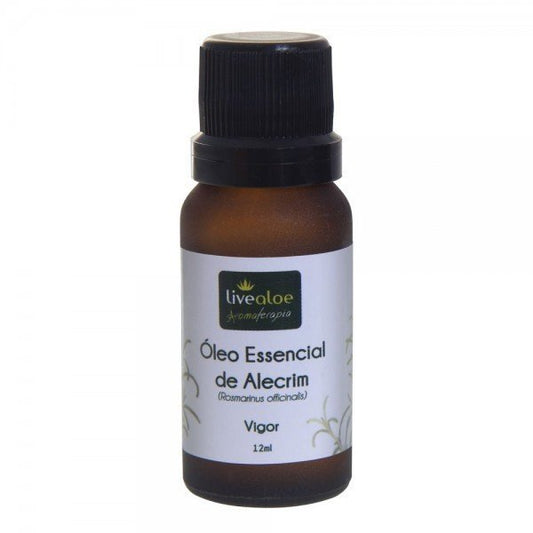 Óleo Essencial de Alecrim - LiveAloe - Frasco com 12ml - Mundo dos Óleos