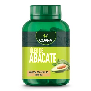 Óleo de Abacate - Copra - Frasco com 60 cápsulas de 1000mg - Mundo dos Óleos