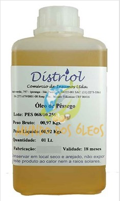 Óleo de Pessego - Distriol - Frasco com 1 Litro - Mundo dos Óleos