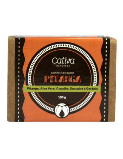 Sabonete Vegetal de Pitanga - Cativa - Barra de 100g - Mundo dos Óleos