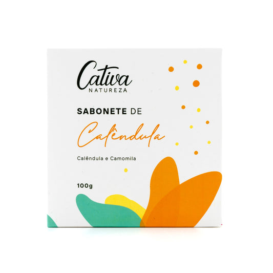 Sabonete Vegetal de Calêndula - Cativa - Barra 100g - Mundo dos Óleos