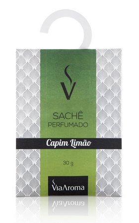 Sachê Perfumado 10g - Capim Limão - Via Aroma - Mundo dos Óleos