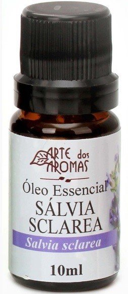 Óleo Essencial de Sálvia Esclaréia - Arte dos Aromas - Frasco com 10ml - Mundo dos Óleos