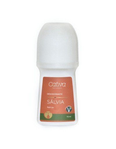 Desodorante Roll-on Sálvia - Cativa - Frasco com 70ml - Mundo dos Óleos