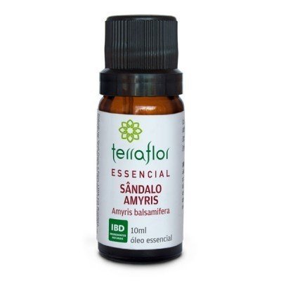 Óleo Essencial de Sândalo Amyris - Terra Flor - Frasco com 10ml - Mundo dos Óleos