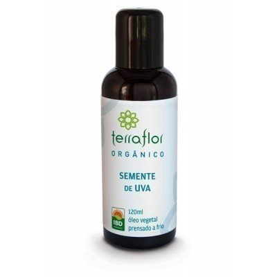 Óleo Vegetal de Semente de Uva Orgânico - Terra Flor - Frasco com 120ml - Mundo dos Óleos