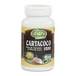 Óleo de Cártamo + Óleo de Coco Unilife - Frasco com 60 Cápsulas de 1200mg - Mundo dos Óleos