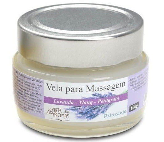 Vela Para Massagem Relaxante - Arte dos Aromas - Frasco com 100g - Mundo dos Óleos